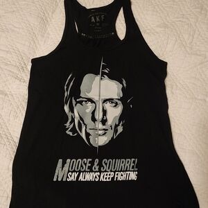 Black Graphic Tank Top